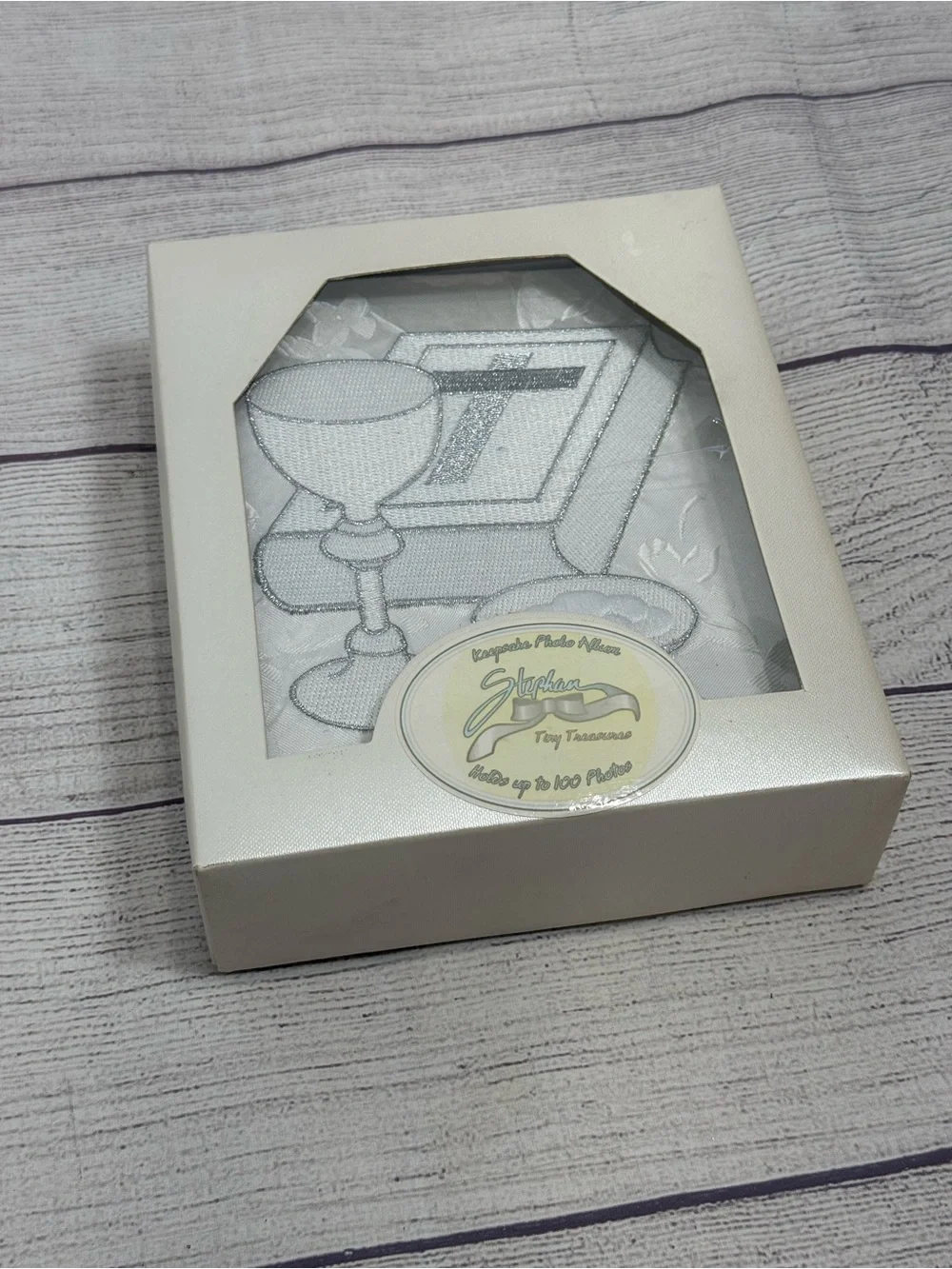 Tiny Treasures First Communion Keepsake Photo Album Holds 100 Photos